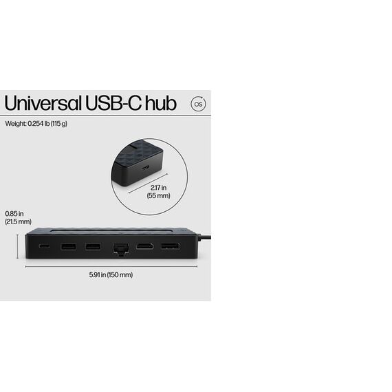 HP Universal - Docking station - USB-C - HDMI, DP - | 9H0H9AA#ABB