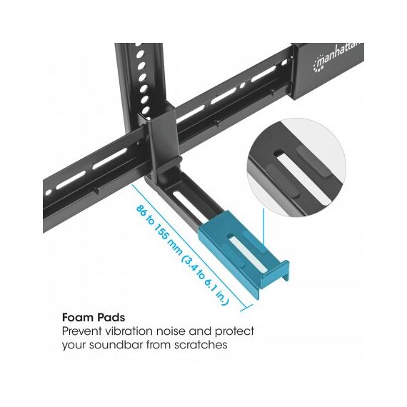 Manhattan Soundbar Mount Universal, Wall Mount or VESA M | 461849