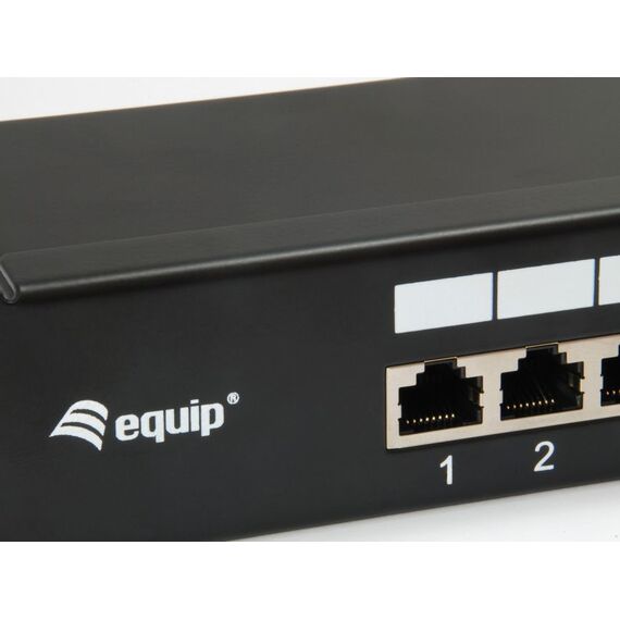 Equip 16-Port Cat.6 Shielded Patch Panel - Black - 10/10 | 326417