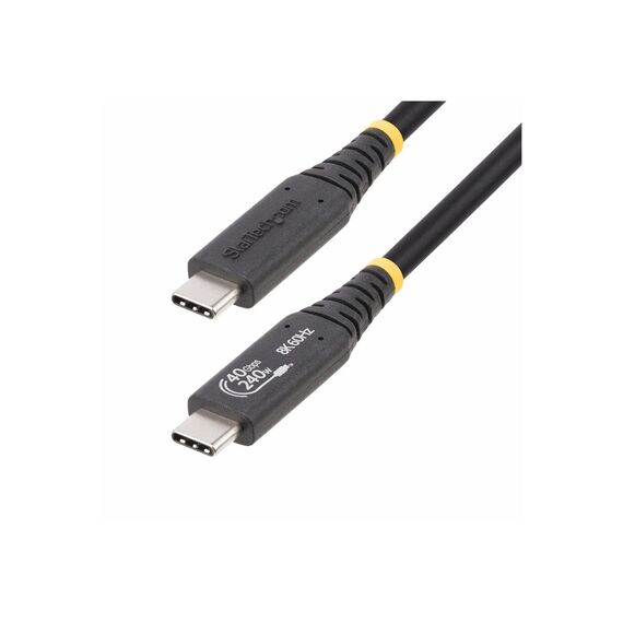 StarTech.com 50cm (1.6ft) USB4 Cable, USB-IF | 50C-40G-USB4-CABLE