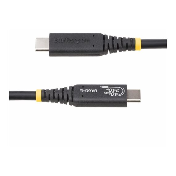 StarTech.com 50cm (1.6ft) USB4 Cable, USB-IF | 50C-40G-USB4-CABLE