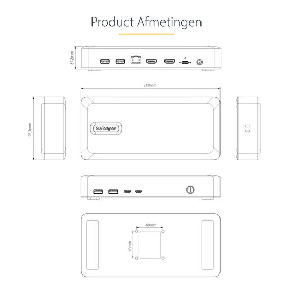 StarTech.com USB4 Docking Station, USB-C 40Gbps | 155UE-USB4-DOCK