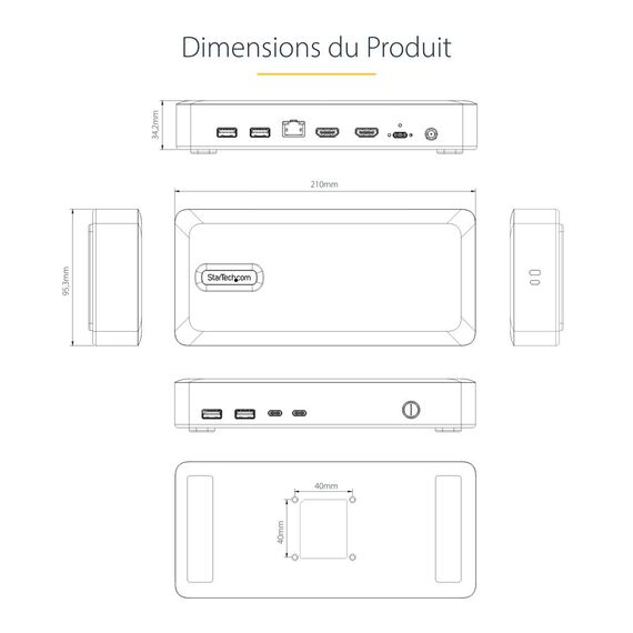 StarTech.com USB4 Docking Station, USB-C 40Gbps | 155UE-USB4-DOCK
