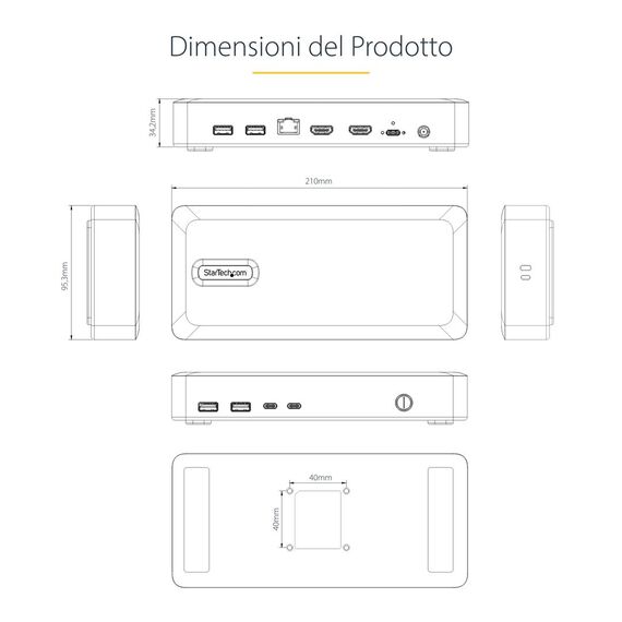 StarTech.com USB4 Docking Station, USB-C 40Gbps | 155UE-USB4-DOCK