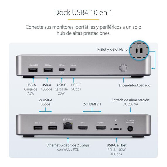 StarTech.com USB4 Docking Station, USB-C 40Gbps | 155UE-USB4-DOCK