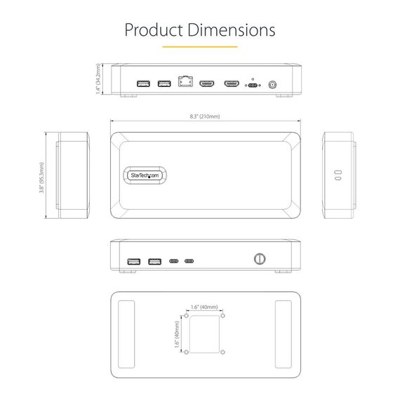 StarTech.com USB4 Docking Station, USB-C 40Gbps | 155UE-USB4-DOCK