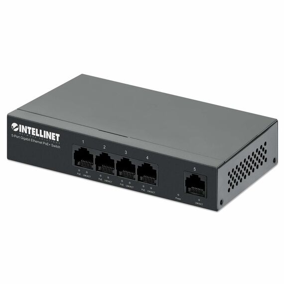 Intellinet 5-Port Gigabit Ethernet PoE+ Switch Vier PSE  | 561792