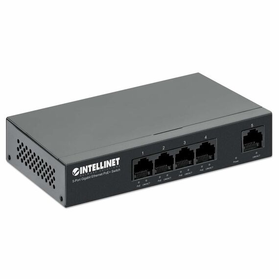 Intellinet 5-Port Gigabit Ethernet PoE+ Switch Vier PSE  | 561792