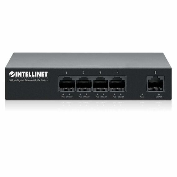 Intellinet 5-Port Gigabit Ethernet PoE+ Switch Vier PSE  | 561792