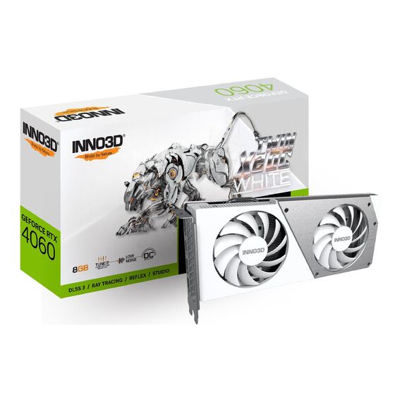 Inno3D GeForce RTX 4060 TWIN X2 OC WHITE - | N40602-08D6X-173051W