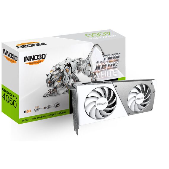 Inno3D GeForce RTX 4060 TWIN X2 OC WHITE - | N40602-08D6X-173051W