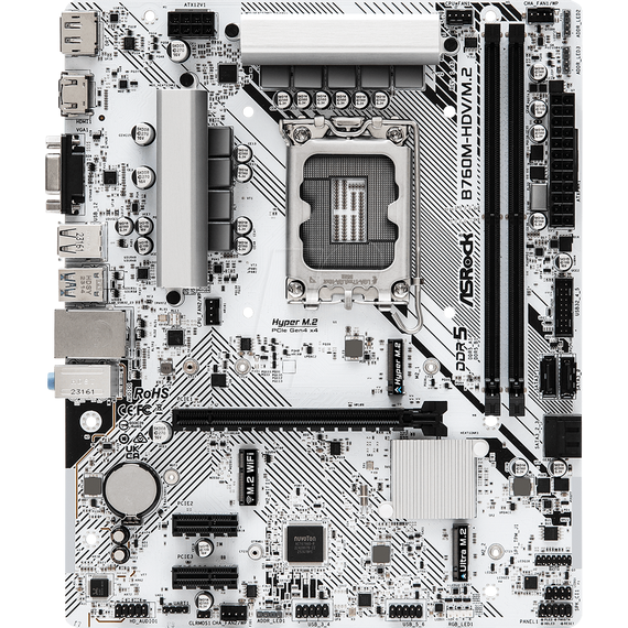ASRock B760M-H/M.2 - Motherboard - micro ATX - | 90-MXBMJ0-A0UAYZ