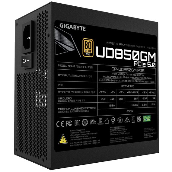 Gigabyte UD850GM PG5 2.0 - Power supply (int | GP-UD850GM PG5 2.0