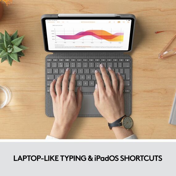 Logitech Combo Touch - Keyboard and folio case - wit | 920-010298