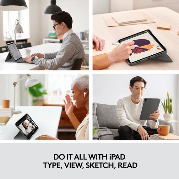 Logitech Combo Touch - Keyboard and folio case - wit | 920-010303