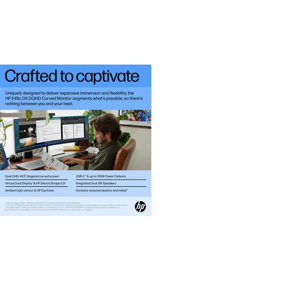 HP E45c G5 - E-Series - LED monitor - curved - 44.5 | 6N4C1AA#ABB