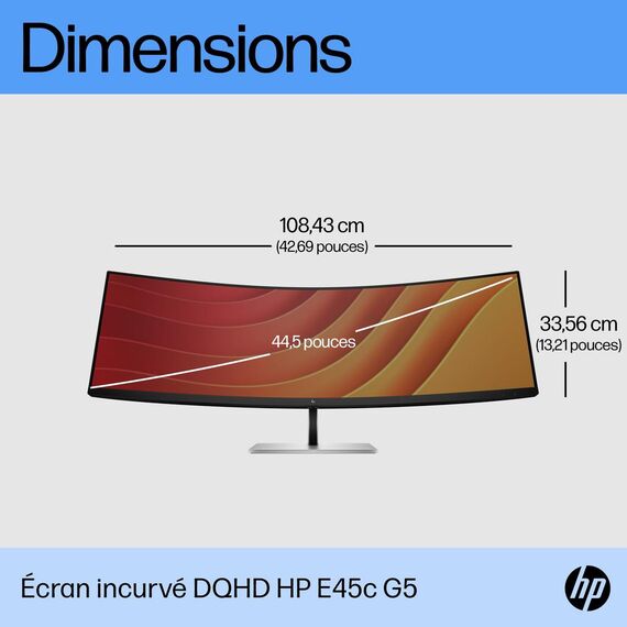 HP E45c G5 - E-Series - LED monitor - curved - 44.5 | 6N4C1AA#ABB