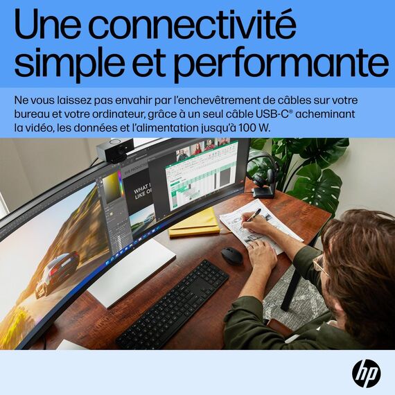 HP E45c G5 - E-Series - LED monitor - curved - 44.5 | 6N4C1AA#ABB