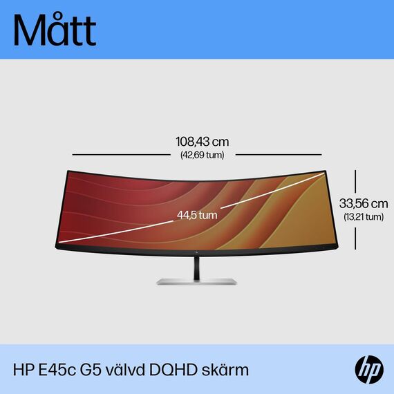 HP E45c G5 - E-Series - LED monitor - curved - 44.5 | 6N4C1AA#ABB
