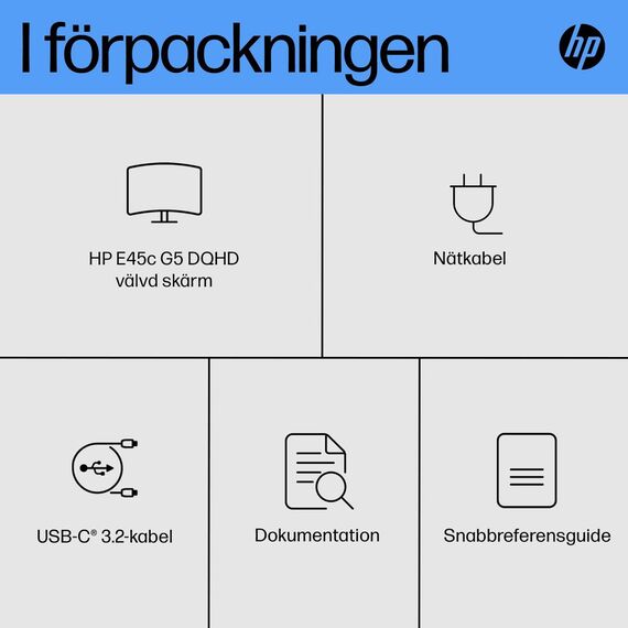 HP E45c G5 - E-Series - LED monitor - curved - 44.5 | 6N4C1AA#ABB