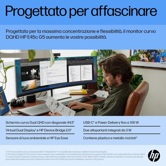 HP E45c G5 - E-Series - LED monitor - curved - 44.5 | 6N4C1AA#ABB