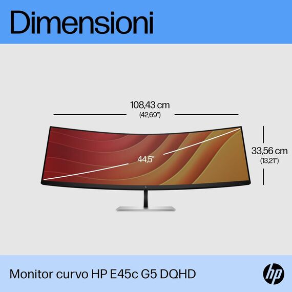 HP E45c G5 - E-Series - LED monitor - curved - 44.5 | 6N4C1AA#ABB