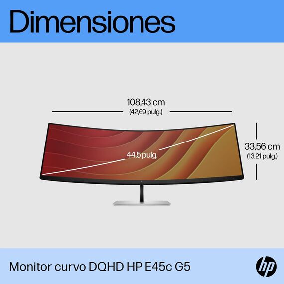 HP E45c G5 - E-Series - LED monitor - curved - 44.5 | 6N4C1AA#ABB