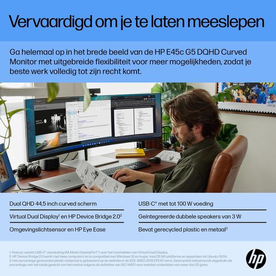 HP E45c G5 - E-Series - LED monitor - curved - 44.5 | 6N4C1AA#ABB
