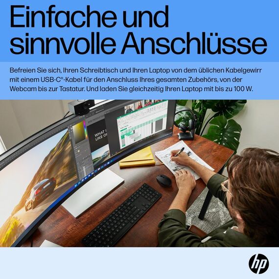 HP E45c G5 - E-Series - LED monitor - curved - 44.5 | 6N4C1AA#ABB