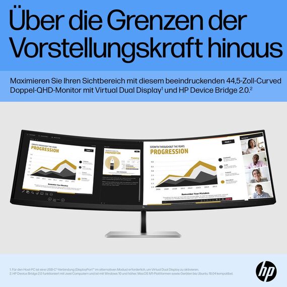 HP E45c G5 - E-Series - LED monitor - curved - 44.5 | 6N4C1AA#ABB