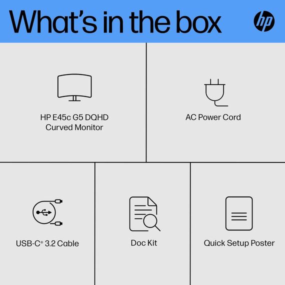 HP E45c G5 - E-Series - LED monitor - curved - 44.5 | 6N4C1AA#ABB