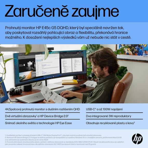 HP E45c G5 - E-Series - LED monitor - curved - 44.5 | 6N4C1AA#ABB