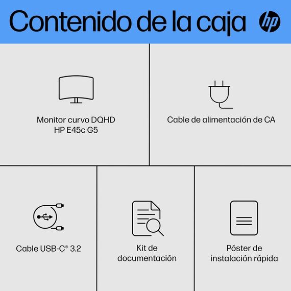 HP E45c G5 - E-Series - LED monitor - curved - 44.5 | 6N4C1AA#ABB