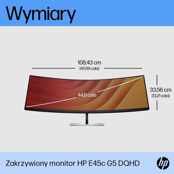 HP E45c G5 - E-Series - LED monitor - curved - 44.5 | 6N4C1AA#ABB