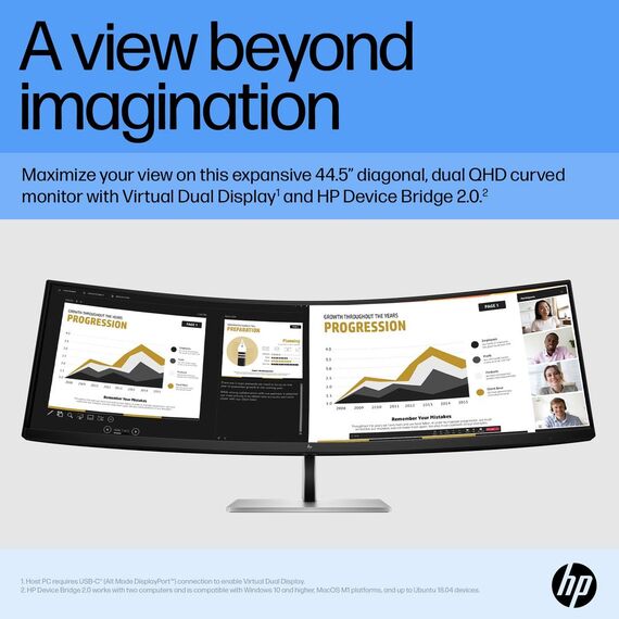 HP E45c G5 - E-Series - LED monitor - curved - 44.5 | 6N4C1AA#ABB