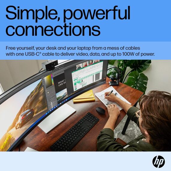 HP E45c G5 - E-Series - LED monitor - curved - 44.5 | 6N4C1AA#ABB