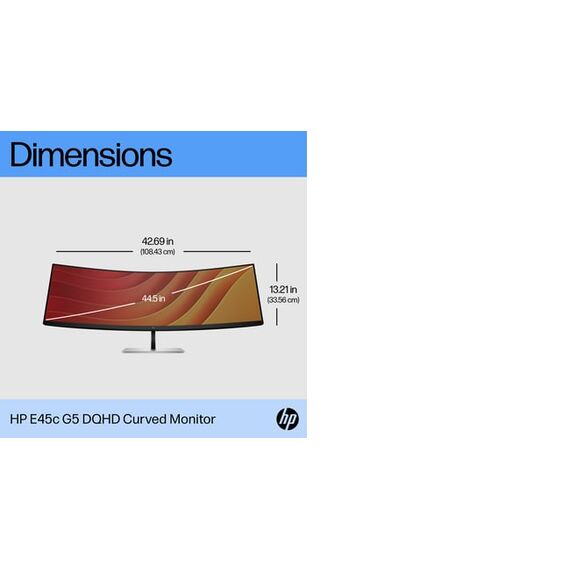 HP E45c G5 - E-Series - LED monitor - curved - 44.5 | 6N4C1AA#ABB