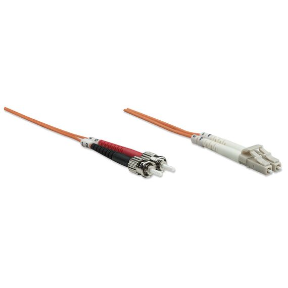 Intellinet Fiber Optic Patch Cable, OM1, LC/ST, 1m, Oran | 471305