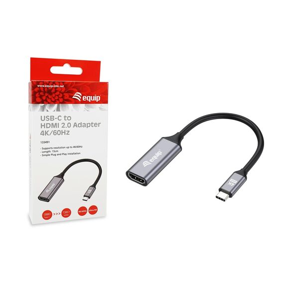 equip - Adapter cable - 24 pin USB-C male to HDMI female | 133491