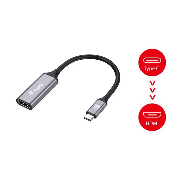 equip - Adapter cable - 24 pin USB-C male to HDMI female | 133491