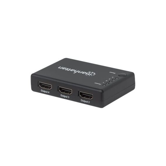 Manhattan HDMI Splitter 4-Port (Compact), 4K@30Hz, Displ | 207706