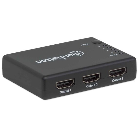 Manhattan HDMI Splitter 4-Port (Compact), 4K@30Hz, Displ | 207706