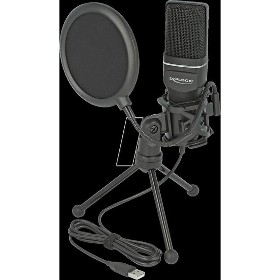 DeLOCK USB Condenser Microphone Set for Podcasting, Gamin | 66331