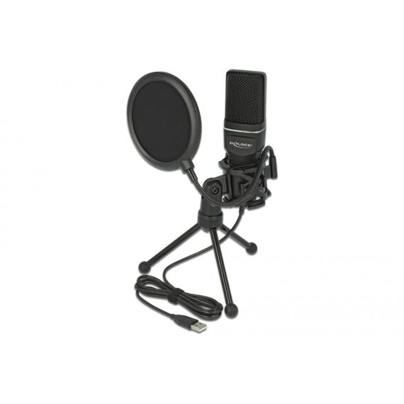 DeLOCK USB Condenser Microphone Set for Podcasting, Gamin | 66331