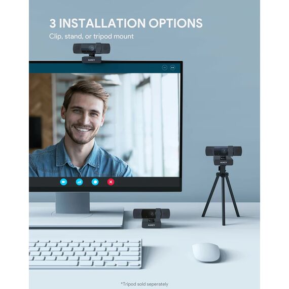 AUKEY PC-LM7 - 2 MP - 1920 x 1080 pixels - Full HD - 30 fps - 192