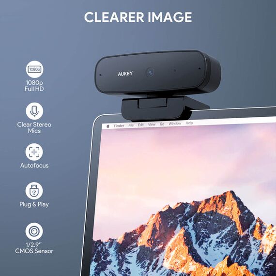 AUKEY PC-W3S - 2 MP - 1920 x 1080 pixels - Full HD - Auto - USB 2