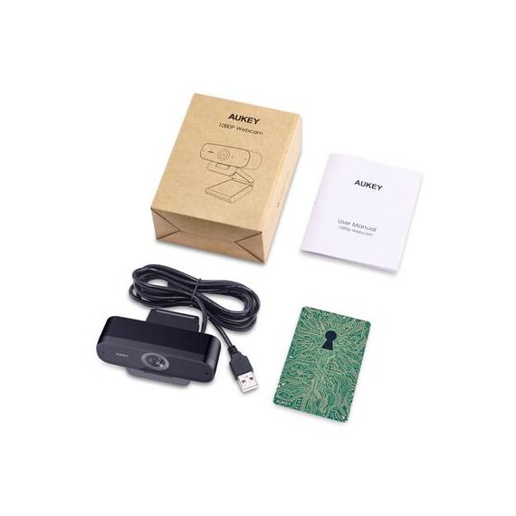 Aukey PC-W3 - Webcam - colour - 2 MP - 1920 x 1080 - 1080p - fixe