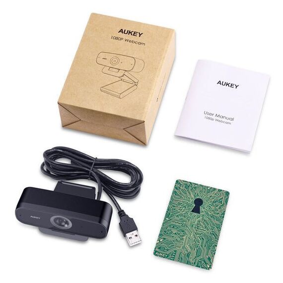 Aukey PC-W3 - Webcam - colour - 2 MP - 1920 x 1080 - 1080p - fixe
