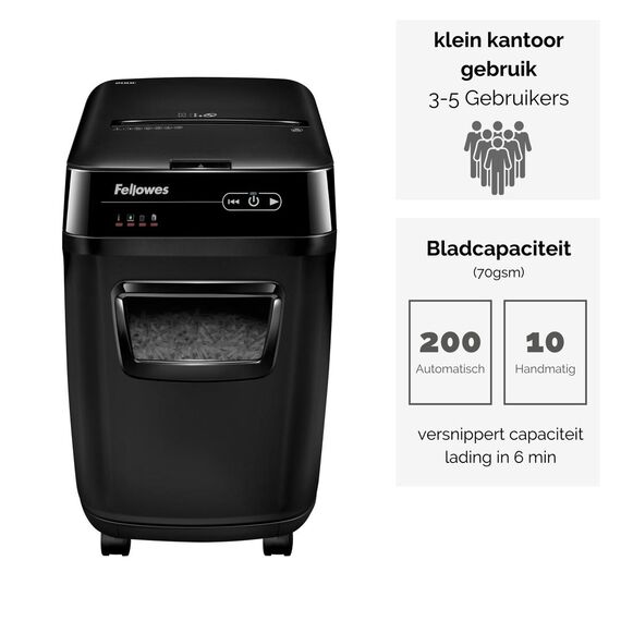 Fellowes AutoMax 200C - Shredder - cross-cut - 4 x 38 m | 4653601