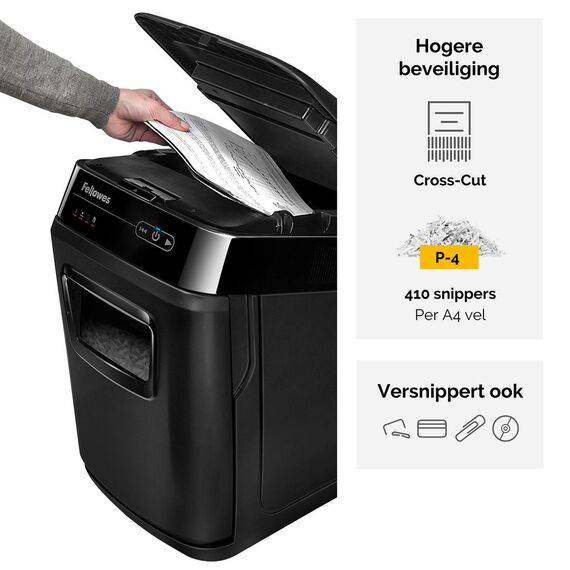 Fellowes AutoMax 200C - Shredder - cross-cut - 4 x 38 m | 4653601